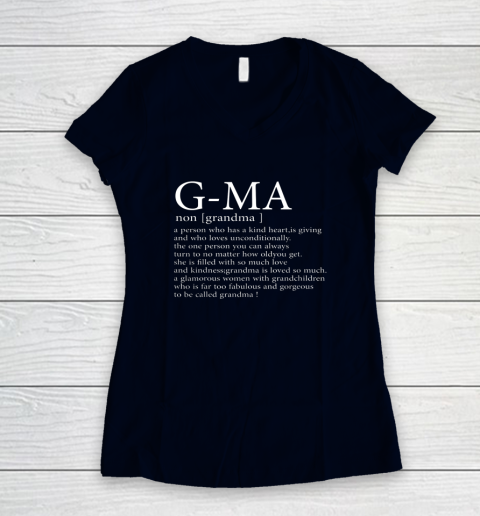 G Ma Definition Grandma Mother's Day Women's V-Neck T-Shirt 2