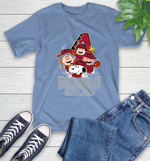 MLB Arizona Diamondbacks Snoopy Charlie Brown Woodstock The Peanuts Movie Baseball T Shirt_000 T-Shirt 12