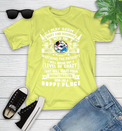 New England Patriots NFL Football Don't Mess With Me While I'm Watching My Team Sports Youth T-Shirt 10
