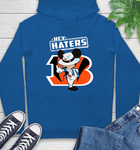 NFL Hey Haters Mickey Football Sports Cincinnati Bengals Hoodie 9
