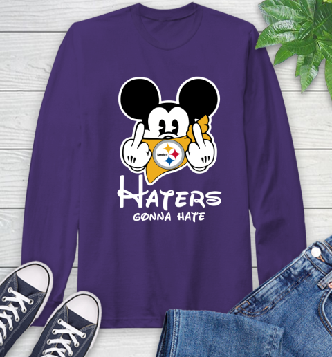 NFL Pittsburgh Steelers Haters Gonna Hate Mickey Mouse Disney Football T Shirt_000 Long Sleeve T-Shirt 5