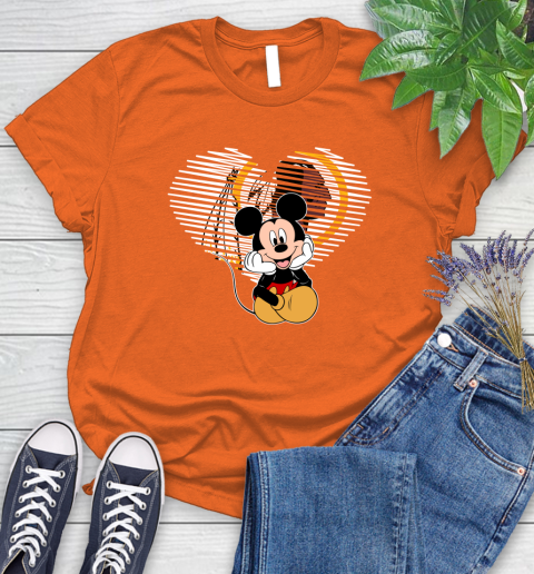 NFL Washington Redskins The Heart Mickey Mouse Disney Football T Shirt_000 Women's T-Shirt 3
