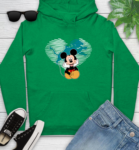 NFL Detroit Lions The Heart Mickey Mouse Disney Football T Shirt_000 Youth Hoodie 9