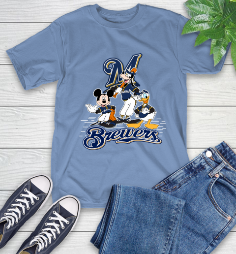 MLB Milwaukee Brewers Mickey Mouse Donald Duck Goofy Baseball T Shirt T-Shirt 12