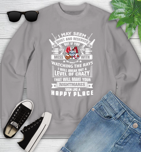 Tampa Bay Rays MLB Baseball Don't Mess With Me While I'm Watching My Team Sports Youth Sweatshirt 3
