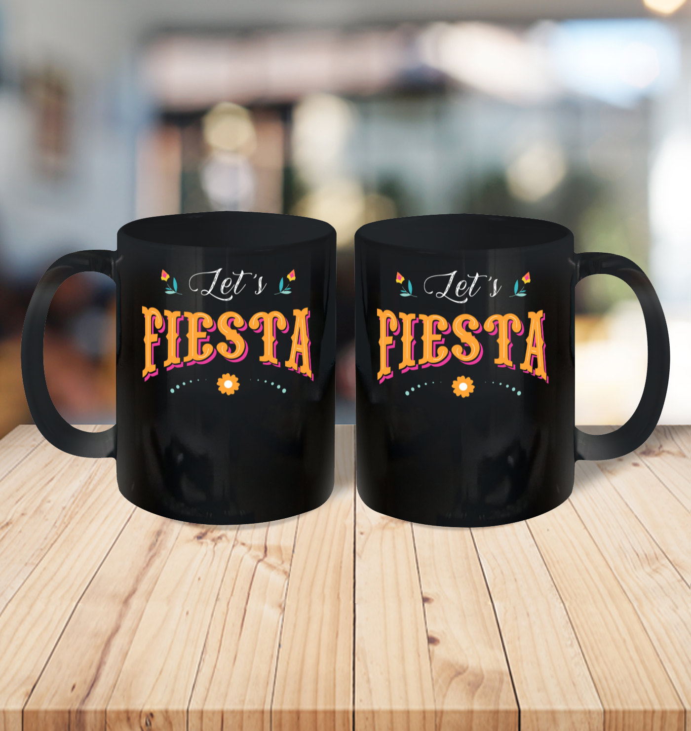 Cinco De Mayo Party Lets Fiesta Mexican Typography Ceramic Mug 11oz 3