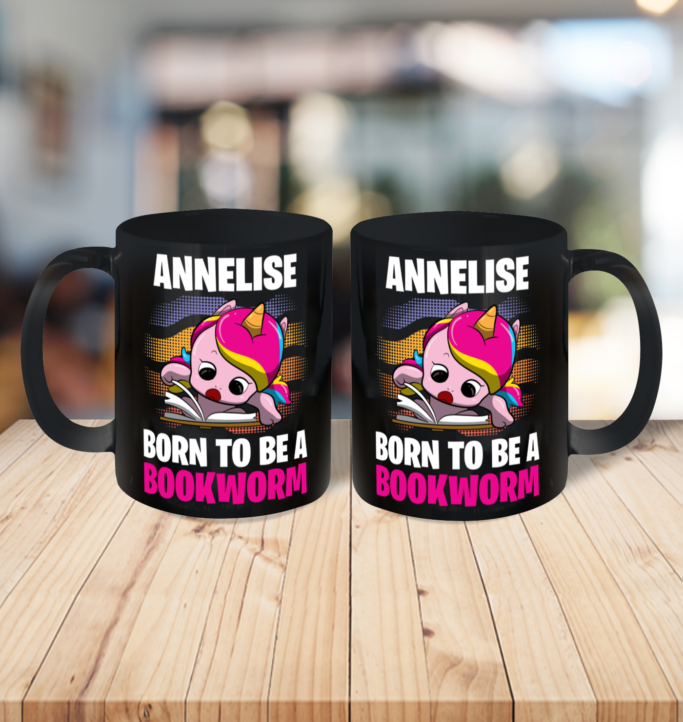Annelise Born To Be A Bookworm Unicorn Ceramic Mug 11oz 3