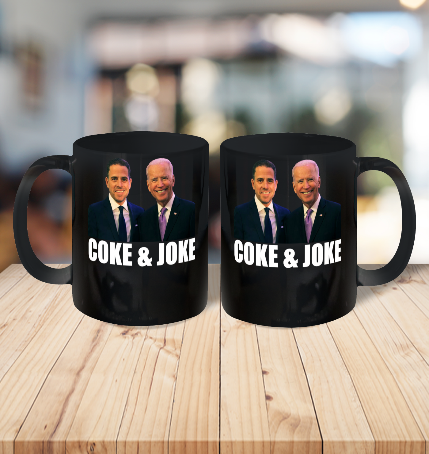 Hunter Biden and Joe Biden Coke and Joke Ceramic Mug 11oz 3