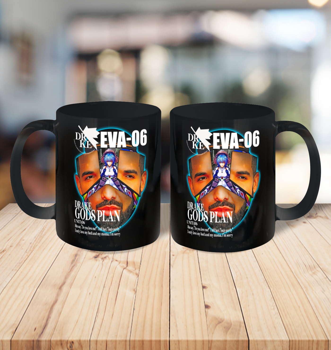 Drake Evangelion Shirt Drake Eva 06 Drake Gods Plan Ceramic Mug 11oz 3