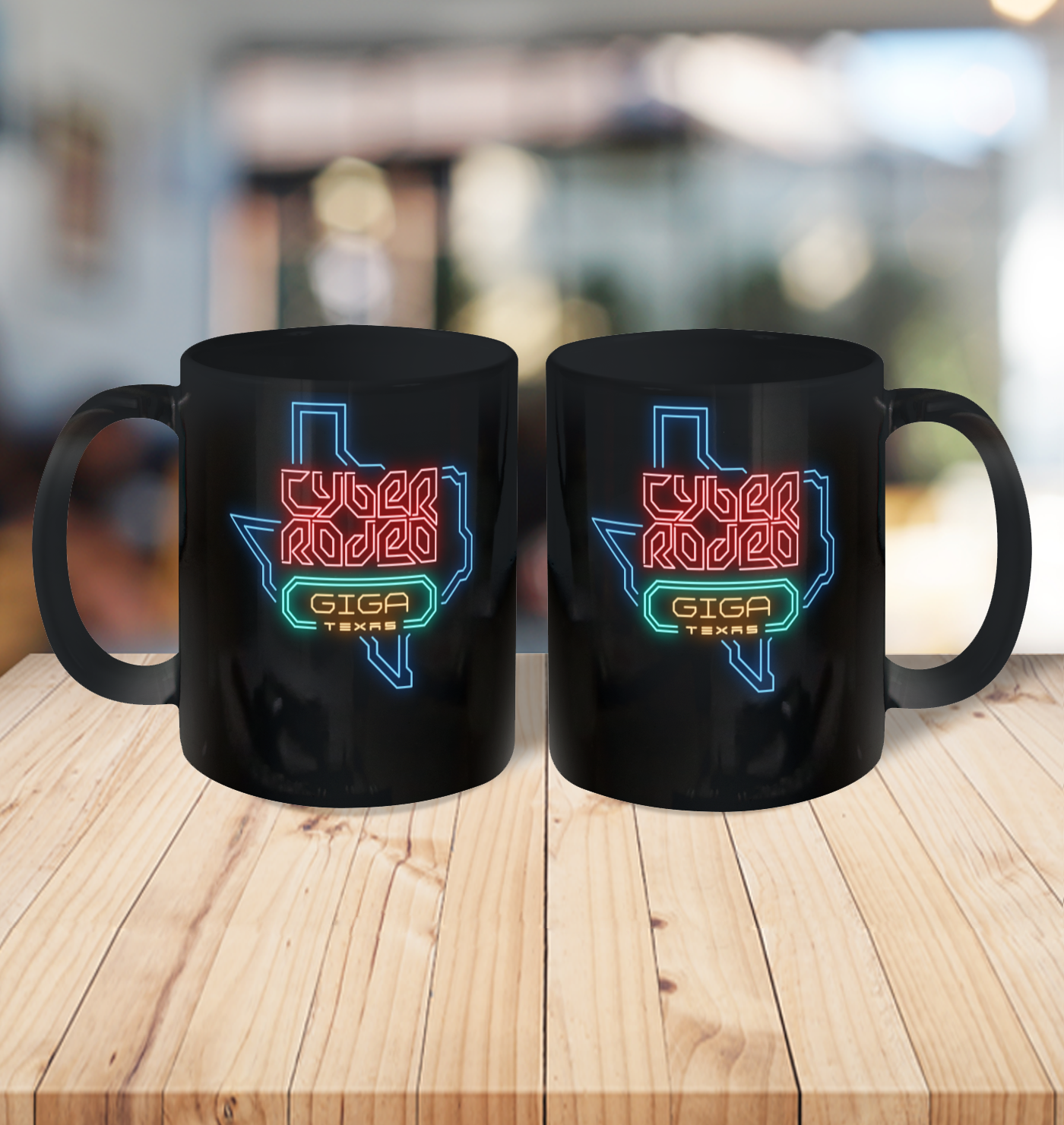 Cyber Rodeo Shirt Elon Musk Giga Texas Tesla Event Ceramic Mug 11oz 3