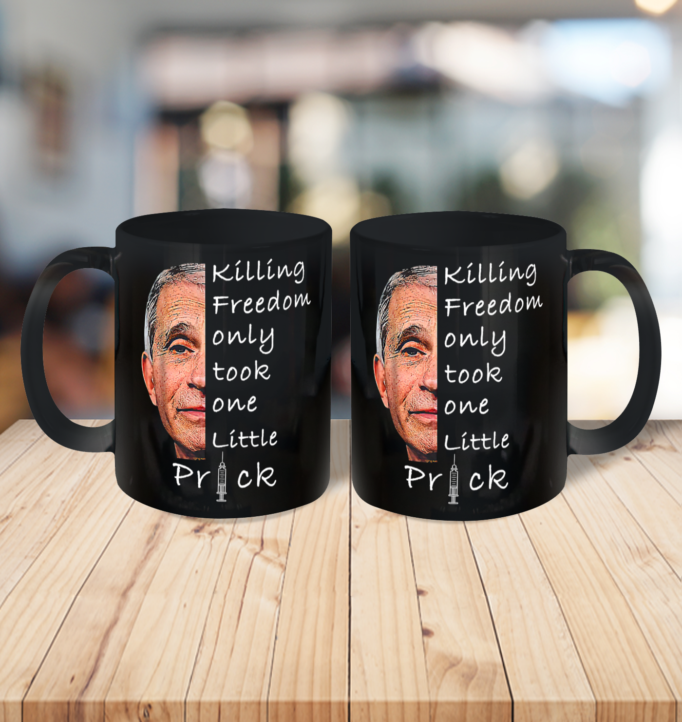 Killing Freedom Only Took One Little Prick Fauci Ouchie Shirt Ceramic Mug 11oz 3