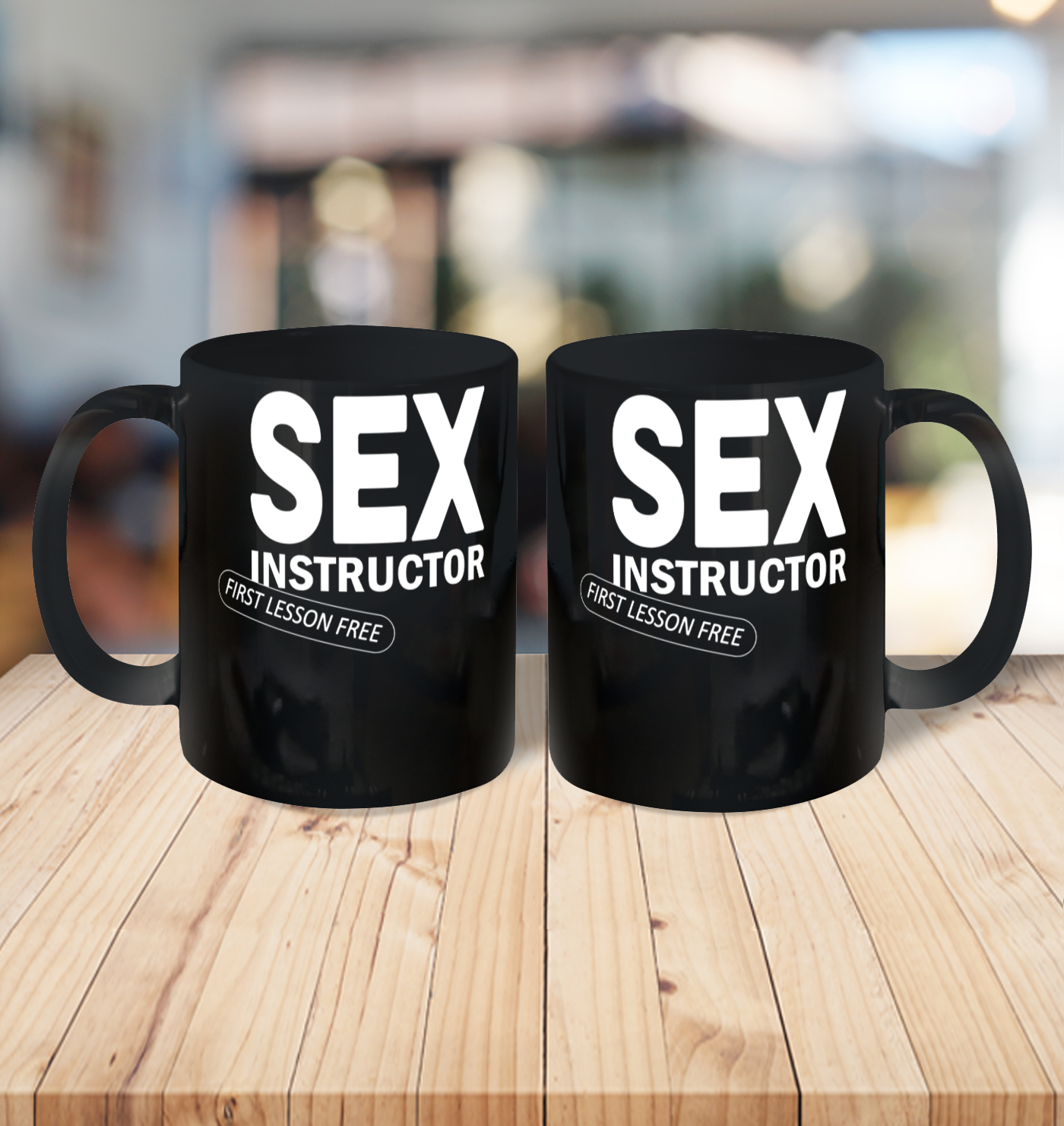 Sex Instructor First Lesson Free Ceramic Mug 11oz 3