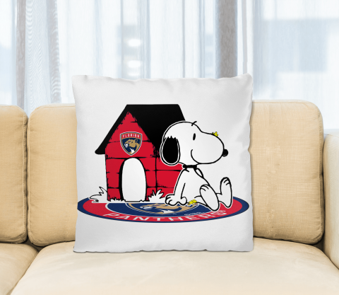 NHL Hockey Florida Panthers Snoopy The Peanuts Movie Pillow Square Pillow