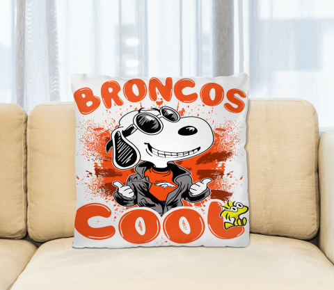 NFL Football Denver Broncos Cool Snoopy Pillow Square Pillow
