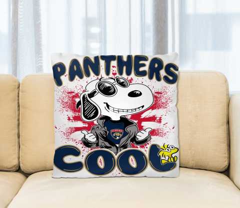 NHL Hockey Florida Panthers Cool Snoopy Pillow Square Pillow