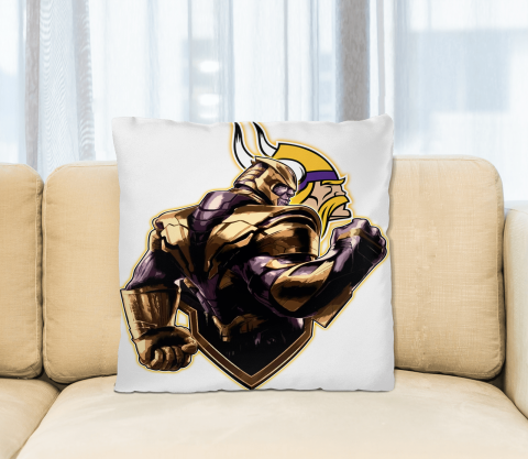 NFL Thanos Avengers Endgame Football Sports Minnesota Vikings Pillow Square Pillow