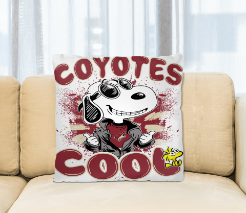 NHL Hockey Arizona Coyotes Cool Snoopy Pillow Square Pillow