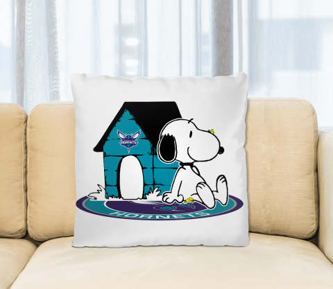 NBA Basketball Charlotte Hornets Snoopy The Peanuts Movie Pillow Square Pillow
