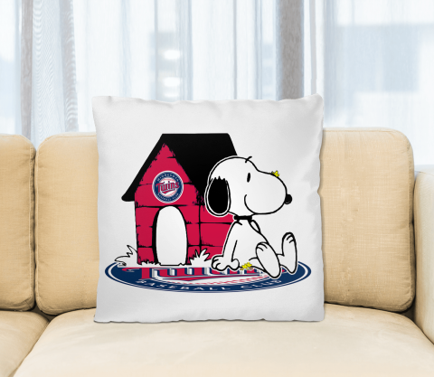 MLB Baseball Minnesota Twins Snoopy The Peanuts Movie Pillow Square Pillow