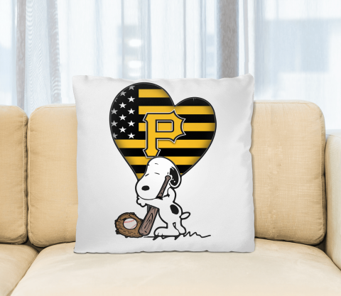 Pittsburgh Pirates MLB Baseball The Peanuts Movie Adorable Snoopy Pillow Square Pillow