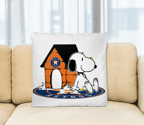 MLB Baseball Houston Astros Snoopy The Peanuts Movie Pillow Square Pillow