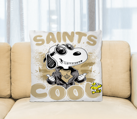 NFL Football New Orleans Saints Cool Snoopy Pillow Square Pillow