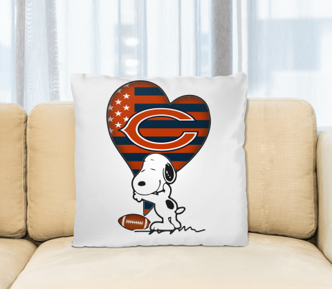 Chicago Bears NFL Football The Peanuts Movie Adorable Snoopy Pillow Square Pillow