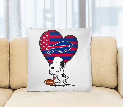 Buffalo Bills NFL Football The Peanuts Movie Adorable Snoopy Pillow Square Pillow
