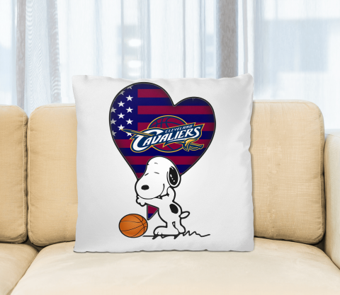 Cleveland Cavaliers NBA Basketball The Peanuts Movie Adorable Snoopy Pillow Square Pillow