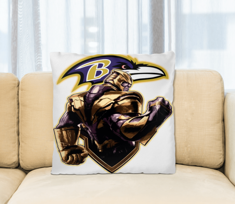NFL Thanos Avengers Endgame Football Sports Baltimore Ravens Pillow Square Pillow