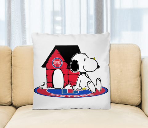 NBA Basketball Detroit Pistons Snoopy The Peanuts Movie Pillow Square Pillow