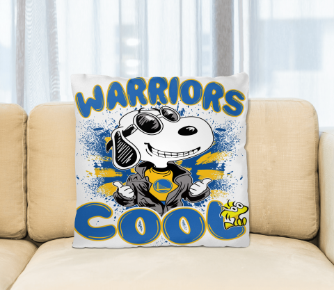 NBA Basketball Golden State Warriors Cool Snoopy Pillow Square Pillow