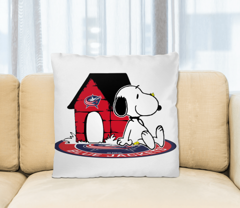 NHL Hockey Columbus Blue Jackets Snoopy The Peanuts Movie Pillow Square Pillow