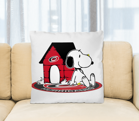 NHL Hockey Carolina Hurricanes Snoopy The Peanuts Movie Pillow Square Pillow