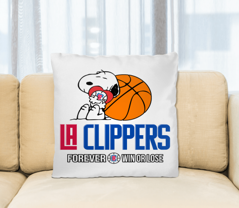 NBA The Peanuts Movie Snoopy Forever Win Or Lose Basketball Los Angeles Clippers Pillow Square Pillow