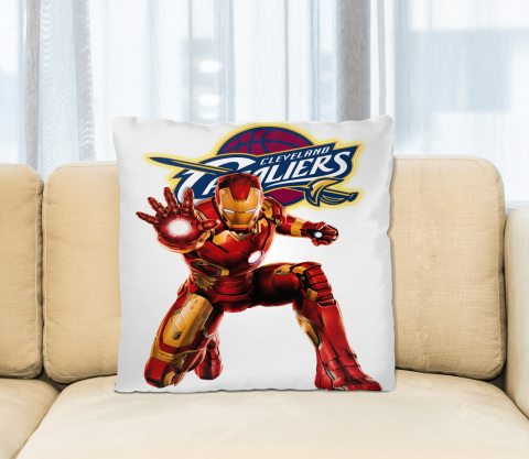 NBA Iron Man Marvel Comics Sports Basketball Cleveland Cavaliers Square Pillow