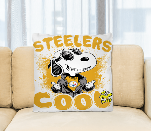 NFL Football Pittsburgh Steelers Cool Snoopy Pillow Square Pillow