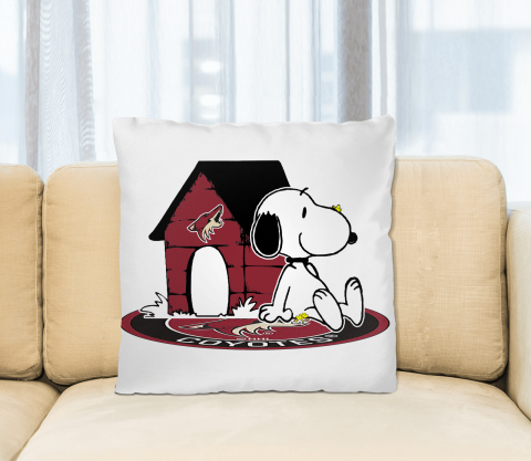 NHL Hockey Arizona Coyotes Snoopy The Peanuts Movie Pillow Square Pillow