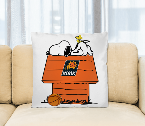 Phoenix Suns NBA Basketball Snoopy Woodstock The Peanuts Movie Pillow Square Pillow