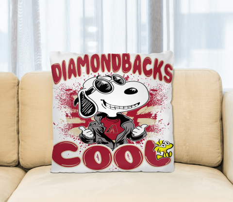 MLB Baseball Arizona Diamondbacks Cool Snoopy Pillow Square Pillow
