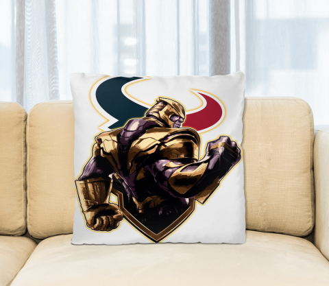 NFL Thanos Avengers Endgame Football Sports Houston Texans Pillow Square Pillow