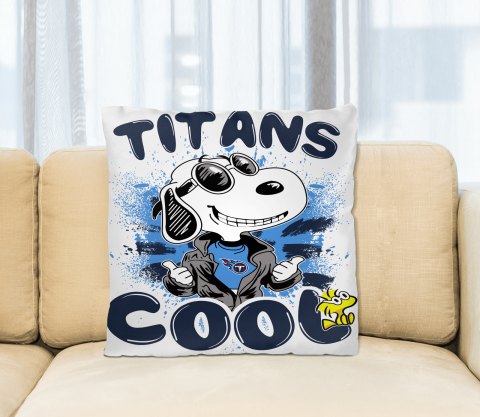 NFL Football Tennessee Titans Cool Snoopy Pillow Square Pillow