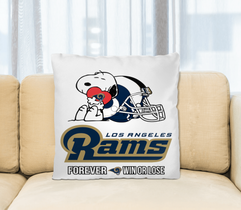 NFL The Peanuts Movie Snoopy Forever Win Or Lose Football Los Angeles Rams Pillow Square Pillow