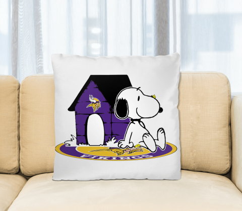 NFL Football Minnesota Vikings Snoopy The Peanuts Movie Pillow Square Pillow