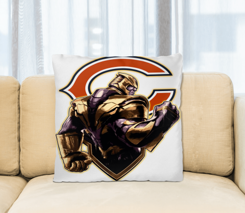 NFL Thanos Avengers Endgame Football Sports Chicago Bears Pillow Square Pillow