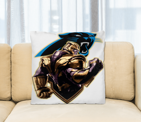 NFL Thanos Avengers Endgame Football Sports Carolina Panthers Pillow Square Pillow