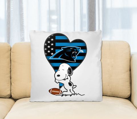 Carolina Panthers NFL Football The Peanuts Movie Adorable Snoopy Pillow Square Pillow