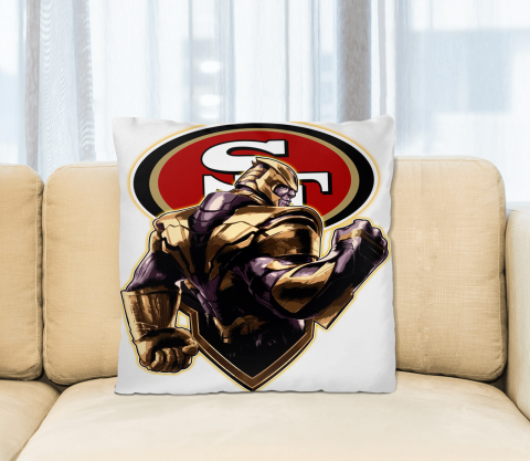 NFL Thanos Avengers Endgame Football Sports San Francisco 49ers Pillow Square Pillow