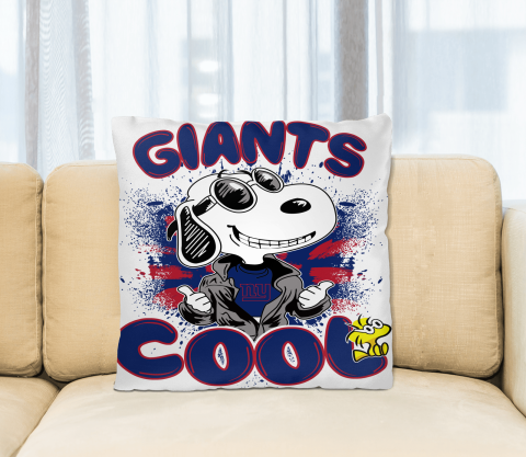 NFL Football New York Giants Cool Snoopy Pillow Square Pillow