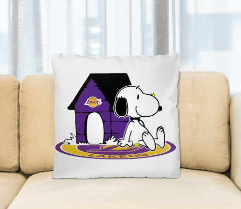NBA Basketball Los Angeles Lakers Snoopy The Peanuts Movie Pillow Square Pillow